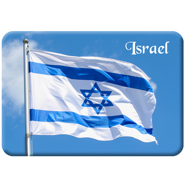 Waving Israel Flag Magnet